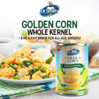 Dr Smith’s Golden Corn Whole Kernels are rich in fiber, vitamins, and polyphenol antioxidants and are gluten-free by nature, making them a healthy snack for all age groups. 
#goldencorn #sweetcorn #drsmith #cannedingredients #corn #yummy #foodie #guiltfree