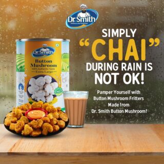 The unexpected rains and the unexpected snacks! Try button mushroom fritters made from Dr. Smith Button Mushrooms.
#mushroomrecipes #cannedmushroom #monsoonrecipes #chairecipe #cannedingredients
