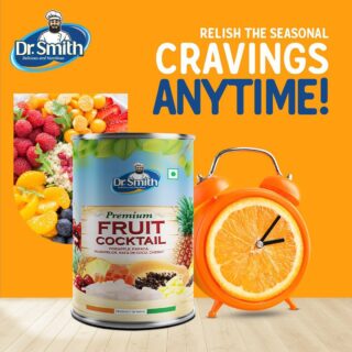 Indulge in the perfect blend of flavours anytime with Dr. Smith Fruit Cocktail! Enjoy a delicious and healthy mix of your favourite fruits in every spoonful. Perfect as a snack or as an ingredient in various recipes, it's a versatile addition to your pantry. 
#RelishTheSeason #SatisfyYourCravings #HealthyIndulgence #FruitBliss #fruitsalad
